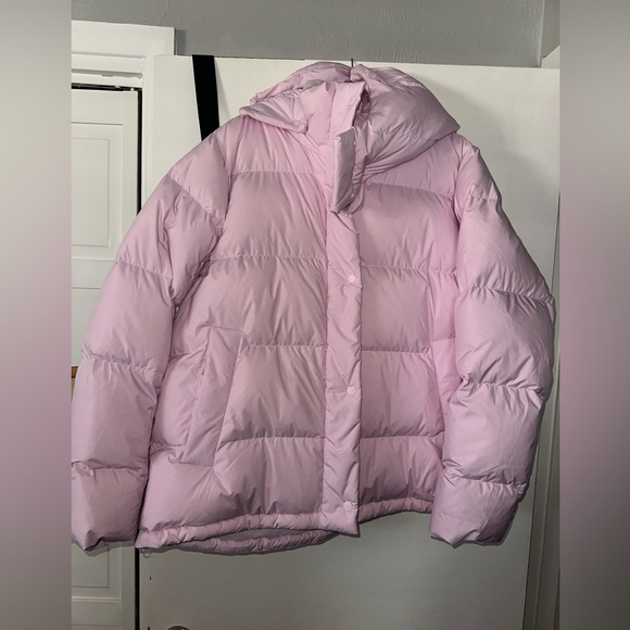 Lululemon Wunder Puff Cropped Jacket. Pink Peony/Pale Icy Pink. Sz 14 - Picture 2 of 10